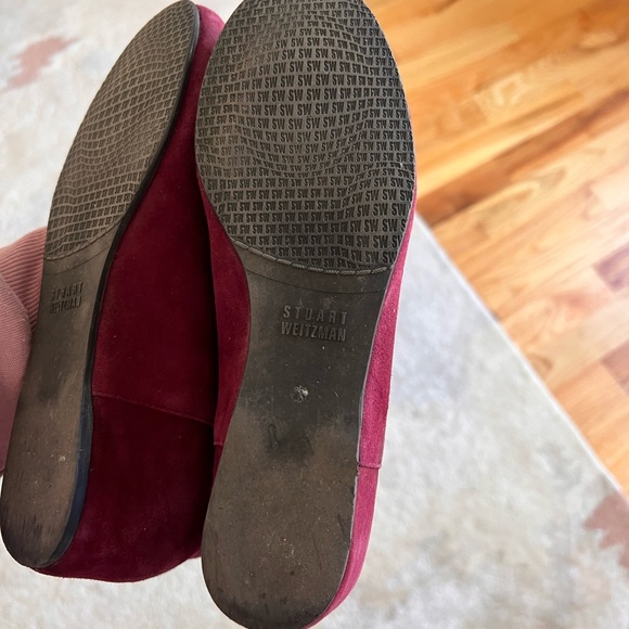 Auth Stuart Weitzman OTK Boots wine size 6 - Picture 10 of 11